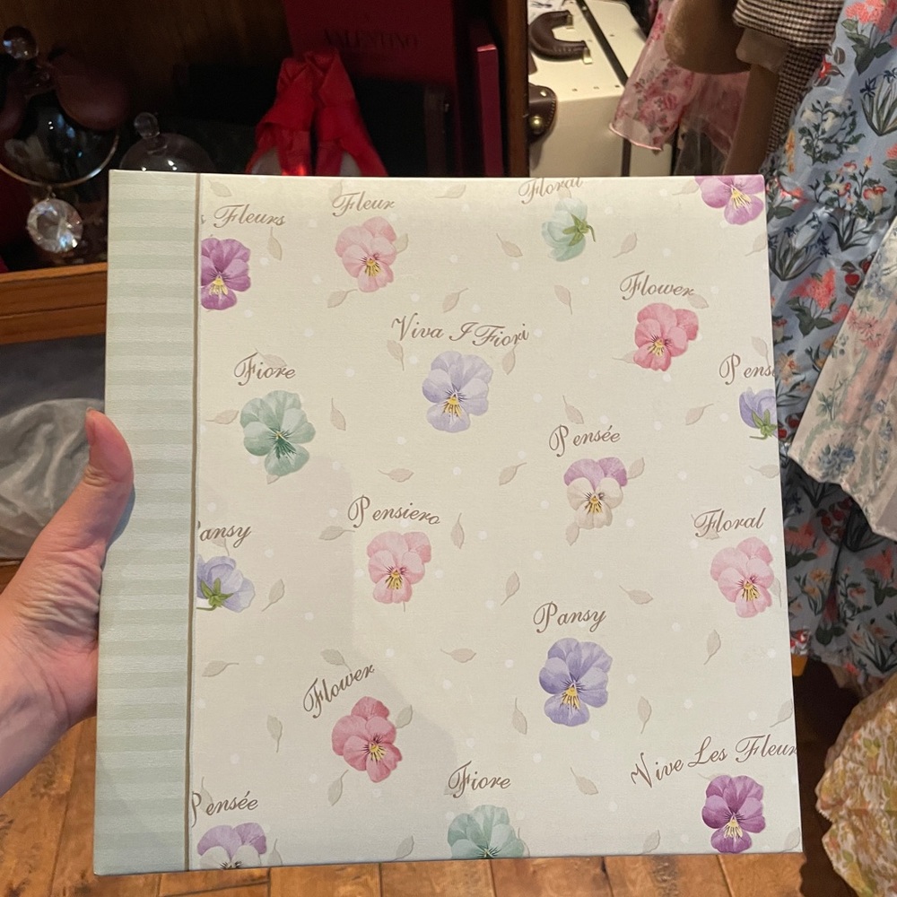 Pink Purple Pansy large scrapbook